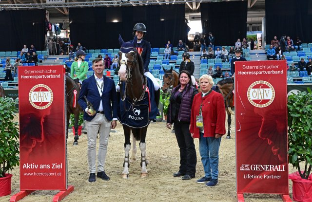 Sieg im Preis von HD Equestrian für Chiara-Fiorina Moser und Quasi Blue. © horsicphotography